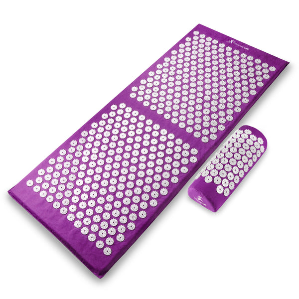 ZenFlow Acupressure Mat and Pillow Set Purple